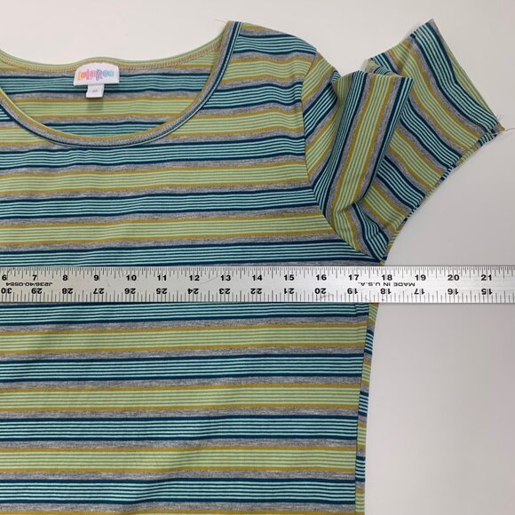 LuLaRoe Womens Striped Casual Tops Size M Cotton/Polyester Short Sleeve lot of 2 - Picture 6 of 10
